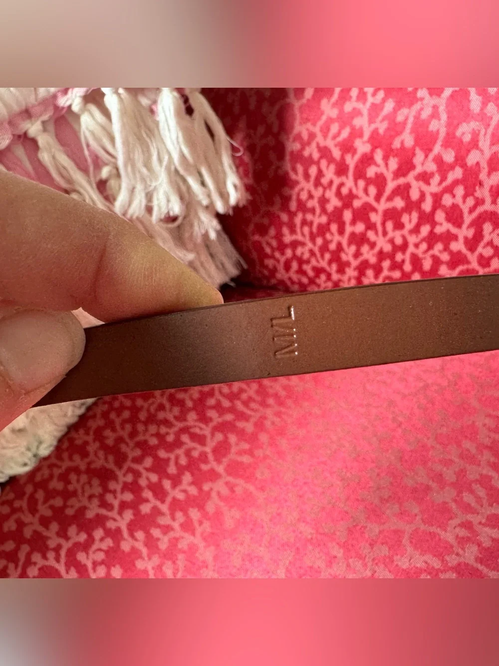 J. Crew Slim Brown Leather Belt with Gold Buckle - Picture 7 of 9